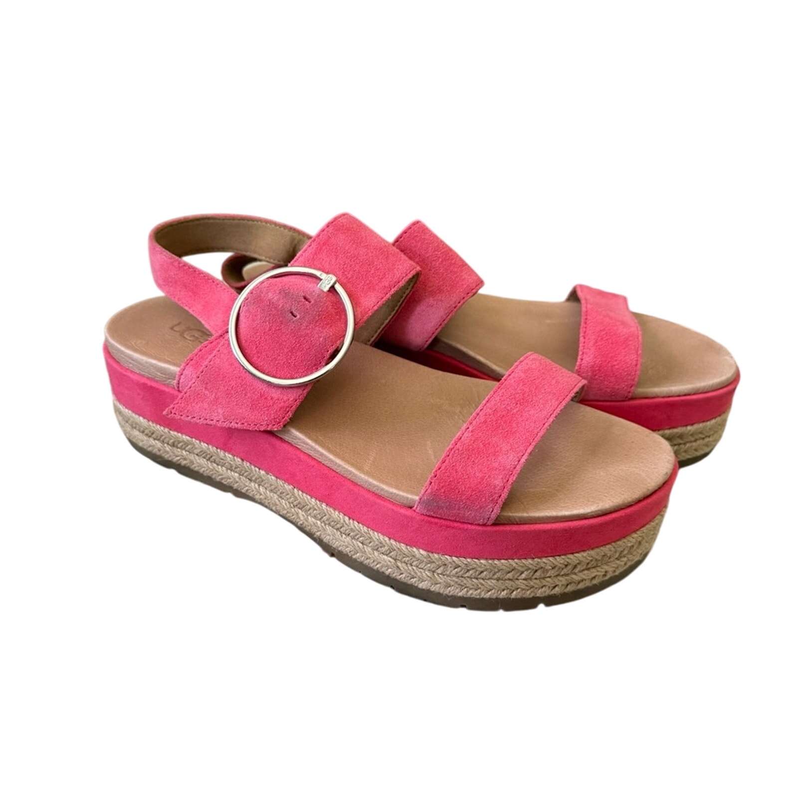 Ugg Platform Suede Leather Sandals Shoes Women’s 9.5